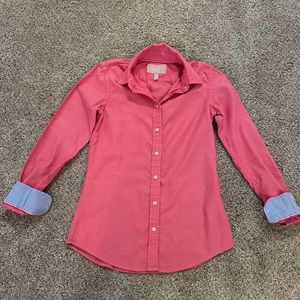 Pink Banana Republic button down shirt size XXS